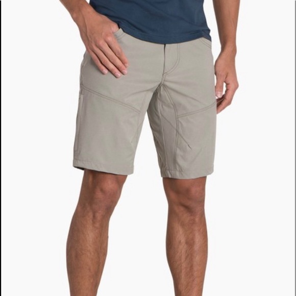 Kuhl Silencr Cargo Shorts in khaki. - Picture 1 of 4